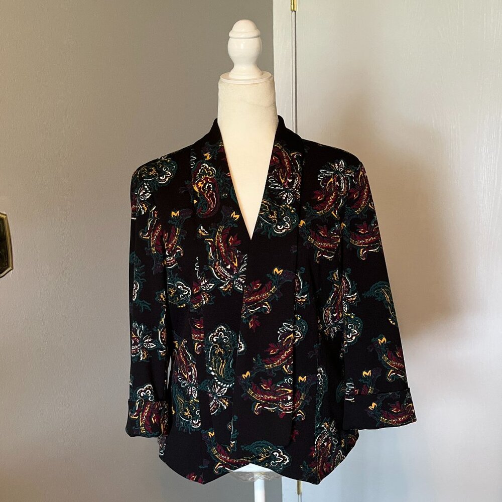 Black Label by Evan Picone Paisley Blazer